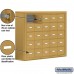 Salsbury Cell Phone Storage Locker - 5 Door High Unit (8 Inch Deep Compartments) - 25 A Doors - Gold - Surface Mounted - Master Keyed Locks